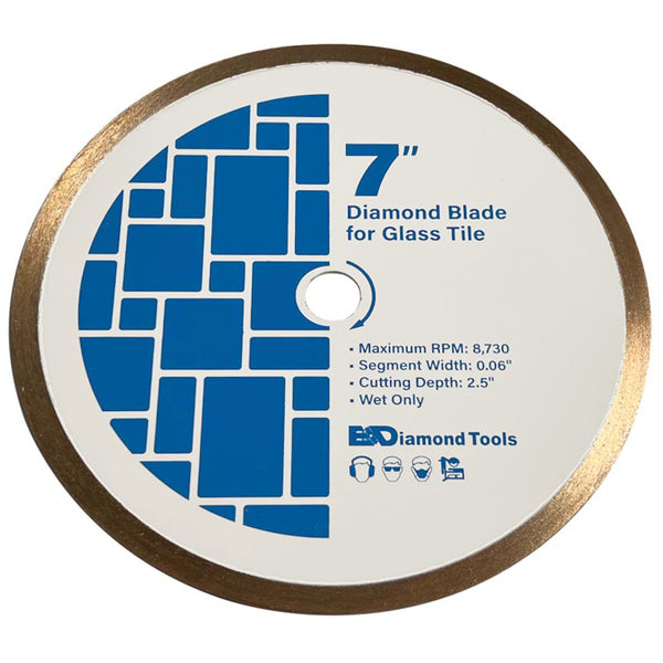 Continuous Rim Saw Blades for Glass Tile